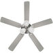 Stellant 52 inch Brushed Nickel with Reversible Silver/Pearl Gray Blades Indoor/Covered Outdoor Ceiling Fan
