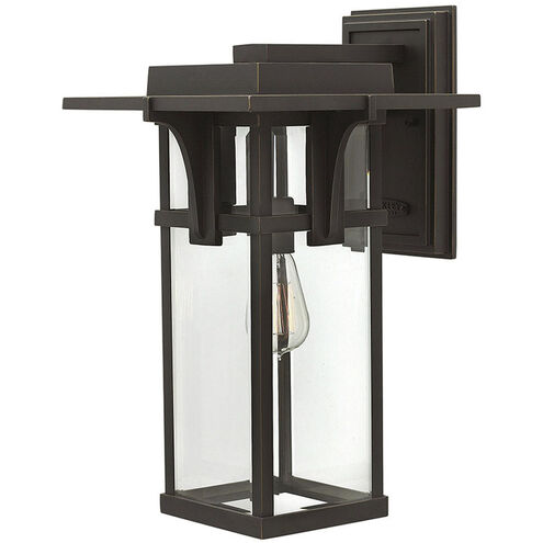 Manhattan LED 19 inch Oil Rubbed Bronze Outdoor Wall Mount Lantern, Large