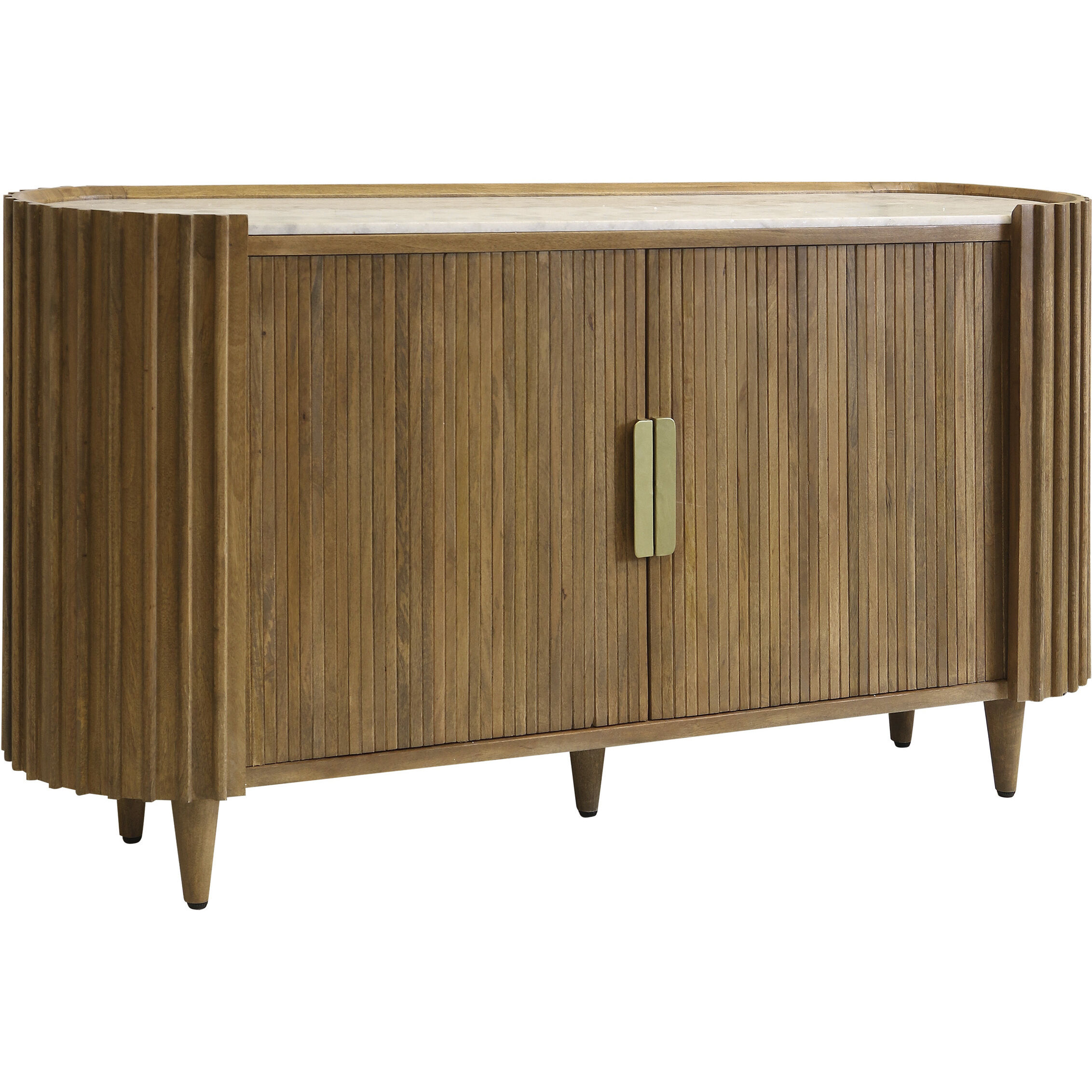 Riviera 65 X 16 inch Brown and White and Gold Sideboard