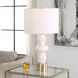 Architect 29.25 inch 150 watt Ivory Gloss Glaze and Antique Brushed Brass Table Lamp Portable Light