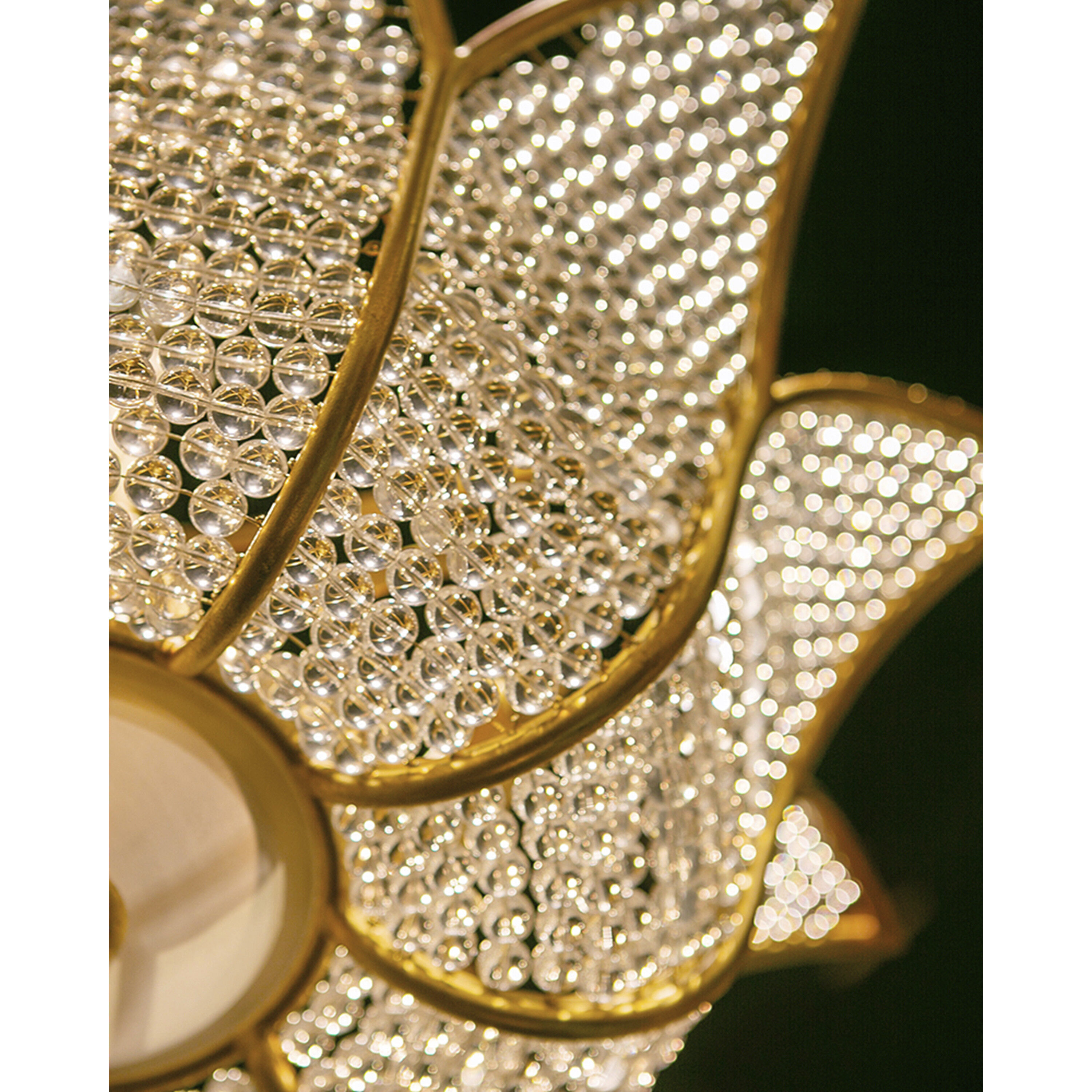 Bebe 3 Light 26.75 inch Contemporary Gold Leaf/Clear Chandelier Ceiling Light