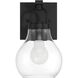 Mansfield 1 Light 7.75 inch Matte Black Vanity Light Wall Light