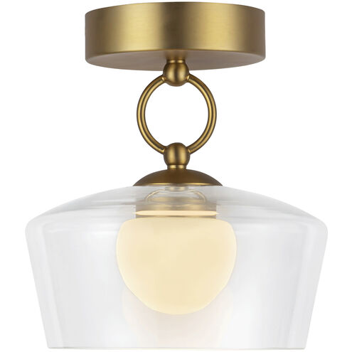 Alora Mood Leota LED 8 inch Brushed Gold Semi-Flush Mount Ceiling Light