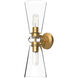 Alora Mood Salem 2 Light 6 inch Brushed Gold Bath Vanity Light Wall Light