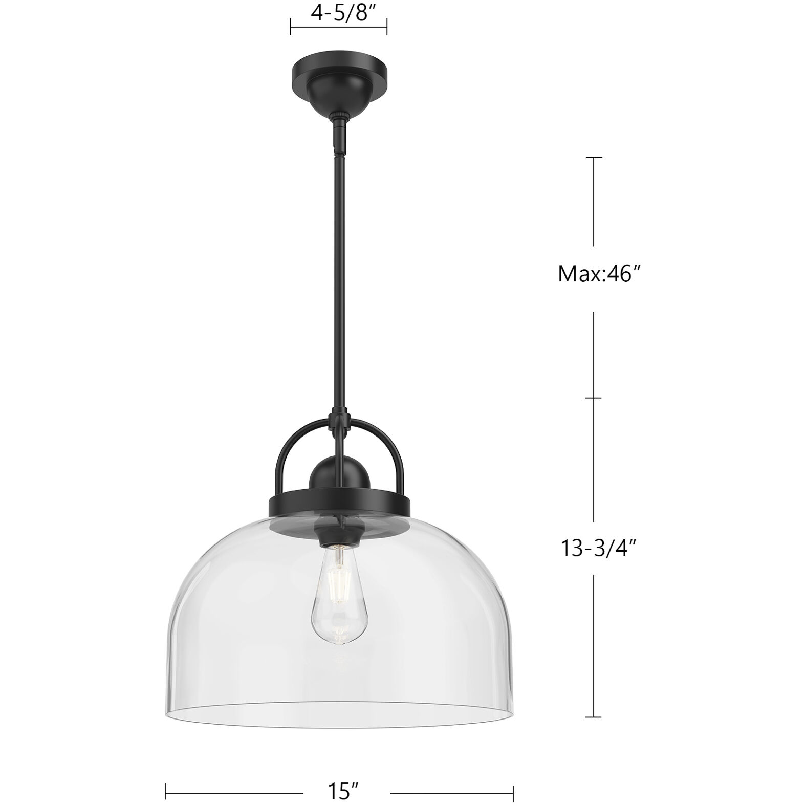 Alora Mood Lancaster Pendant Ceiling Light in Matte Black