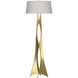 Moreau 62.6 inch 150 watt Modern Brass Floor Lamp Portable Light in Flax