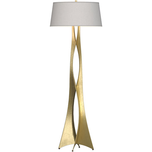 Moreau 62.6 inch 150 watt Modern Brass Floor Lamp Portable Light in Flax