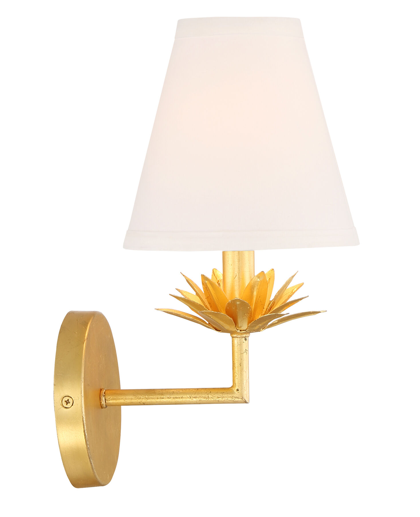 Vintage 1 Light 6 inch True Gold Wall Sconce Wall Light
