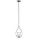 Conway 1 Light 8 inch Brushed Nickel Mini Pendant Ceiling Light in Incandescent