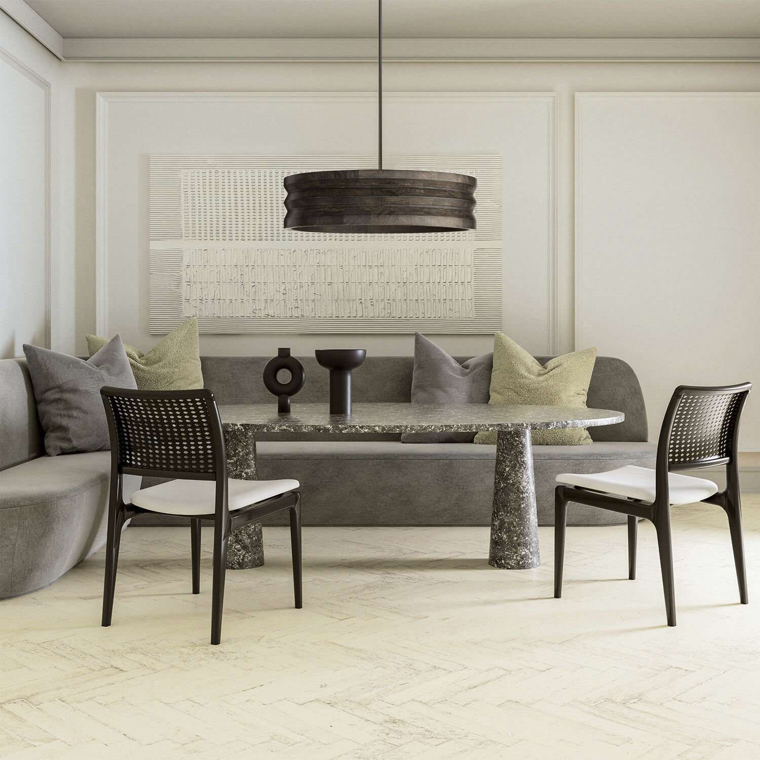 Dunn 4 Light 30 inch Espresso Stain and Black Chandelier Ceiling Light