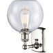 Ballston Athens 1 Light 8 inch Polished Nickel Sconce Wall Light in Seedy Glass, Ballston
