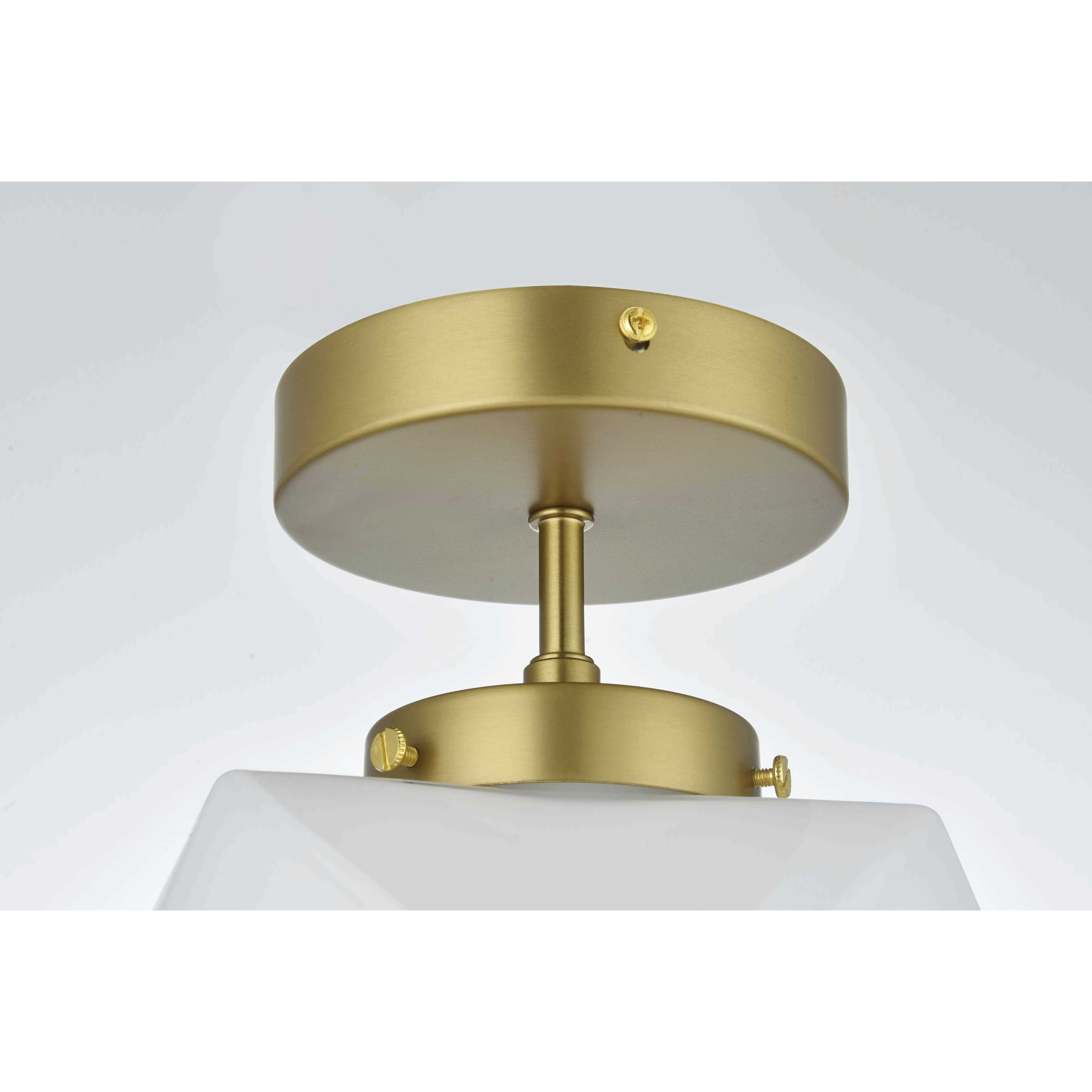 Lawrence 1 Light 10 inch Satin Gold Flush Mount Ceiling Light
