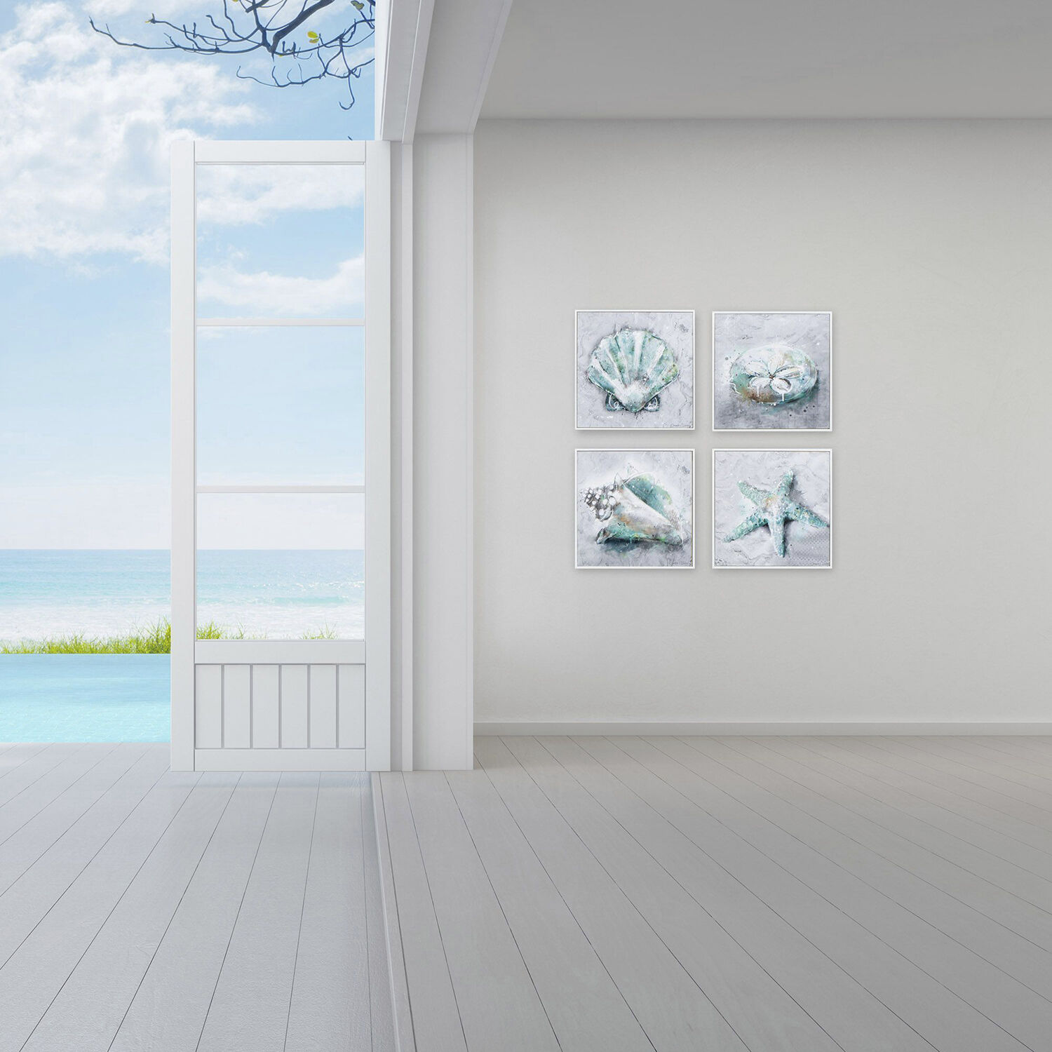 Waterside 12 X 12 inch Non-Glass Framed Art, Propac