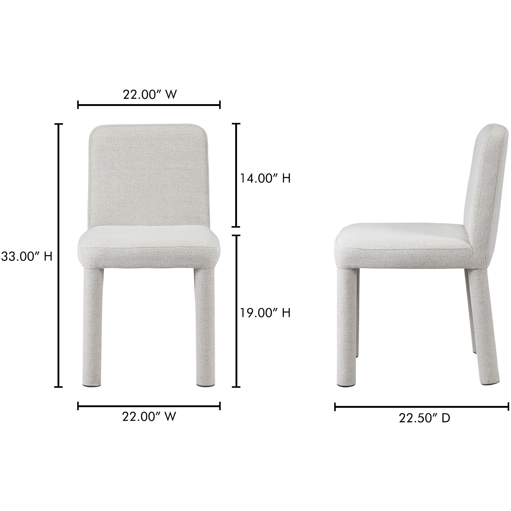 Place Light Grey Dining Chair, Set of Two