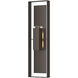Shadow Box 2 Light 45 inch Coastal White and Coastal Oil Rubbed Bronze Outdoor Sconce, Extra Tall