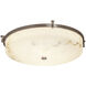 LumenAria LED 20.75 inch Brushed Nickel Flush-Mount Ceiling Light, Round