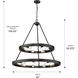 Castile 15 Light 32 inch Matte Black Chandelier Ceiling Light