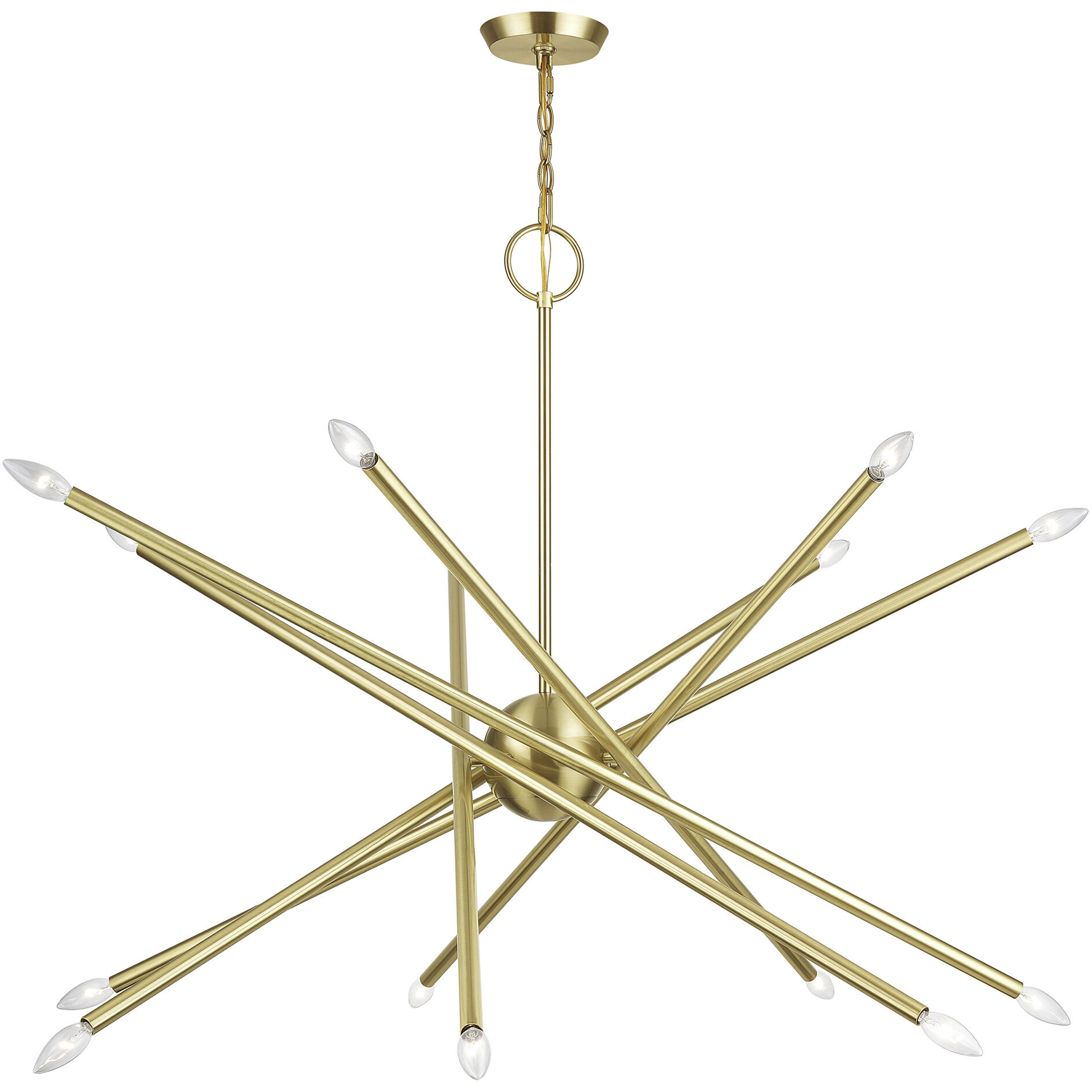 Soho 14 Light 40 inch Satin Brass Foyer Chandelier Ceiling Light