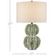 Kolonos 27 inch 150 watt White/Green Table Lamp Portable Light