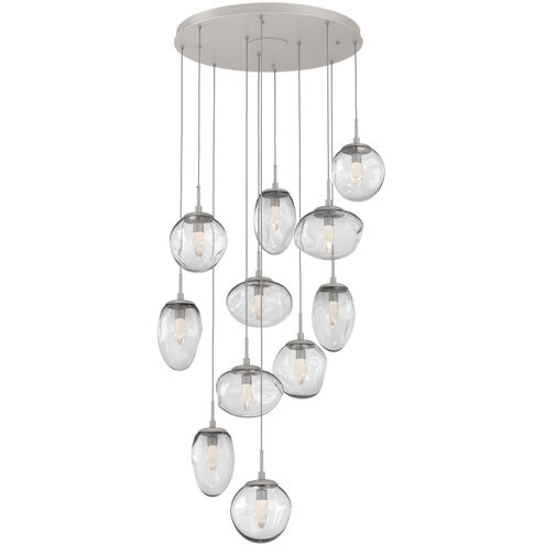 Cosmos LED LED 37.8 inch Beige Silver Chandelier Ceiling Light, Round Multi-Port