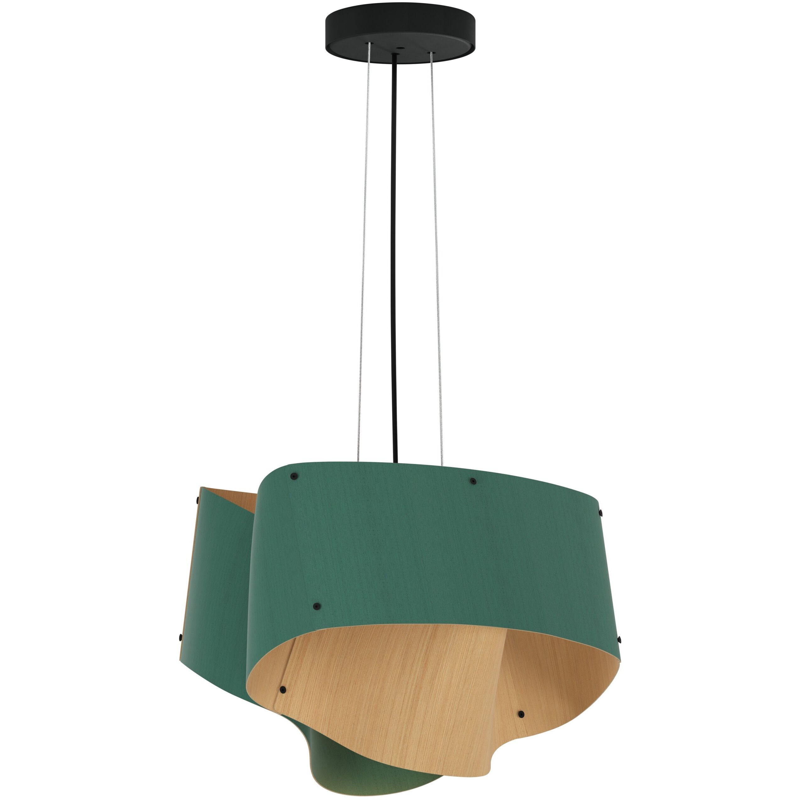 Carlotta 1 Light 16.9 inch Black Pendant Ceiling Light in Light Petrol/Ash, WEP Collection