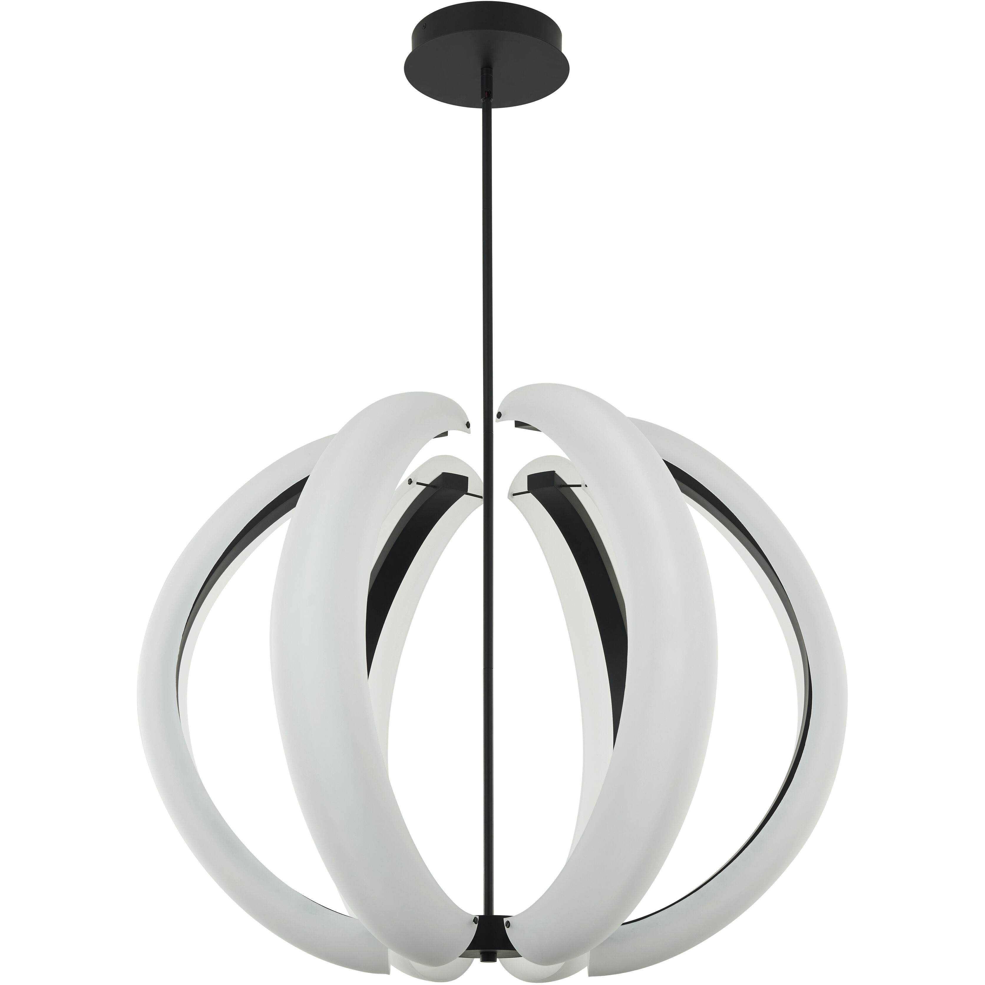 Unwind LED 33.5 inch Flat Black Pendant Ceiling Light, Large