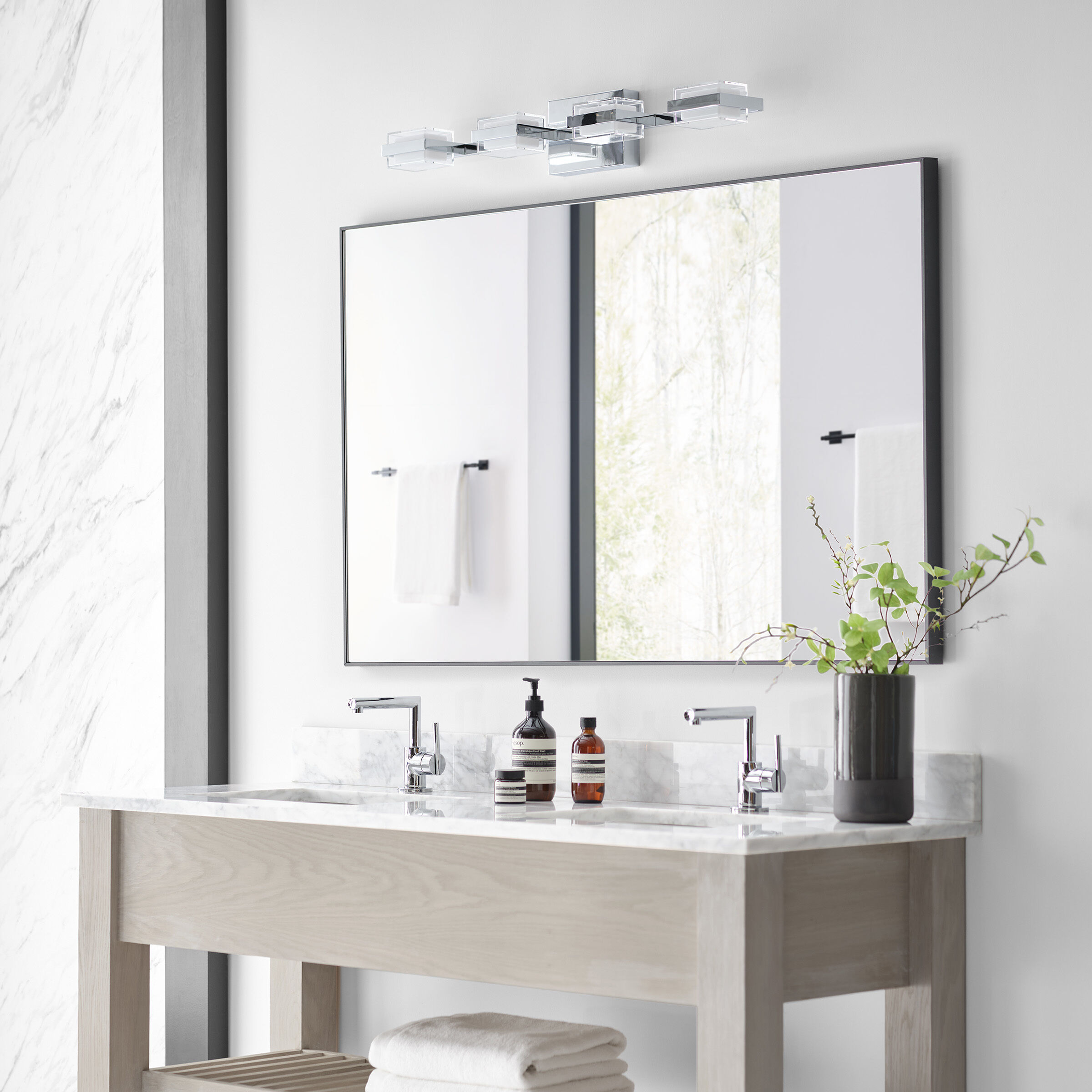 Sean Lavin Kamden LED 31.4 inch Chrome Bath Light Wall Light in LED 90 CRI 3000K, Integrated LED