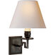 Alexa Hampton Dean 1 Light 8.25 inch Gun Metal Single Arm Sconce Wall Light in Natural Paper