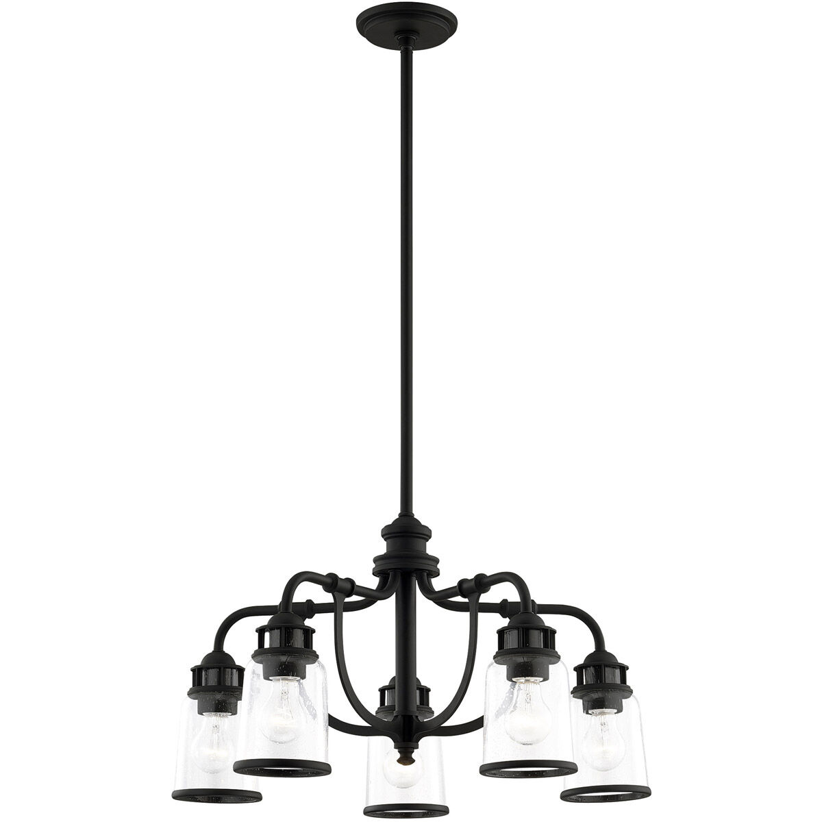 Lawrenceville 5 Light 24 inch Black Chandelier Ceiling Light
