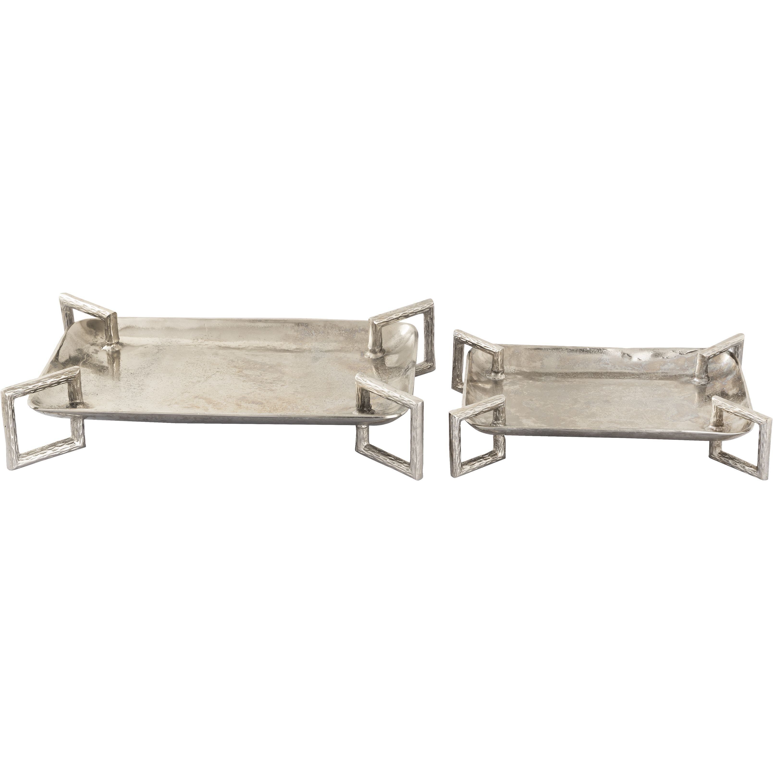 Juniper Polished Silver Tray, Set of 2
