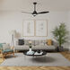 Surea 56 inch Matte Black Outdoor Ceiling Fan