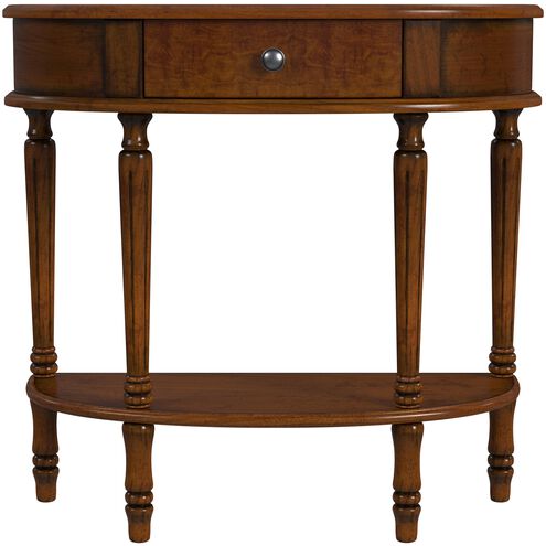 Mozart Demilune Console Table in Medium Brown