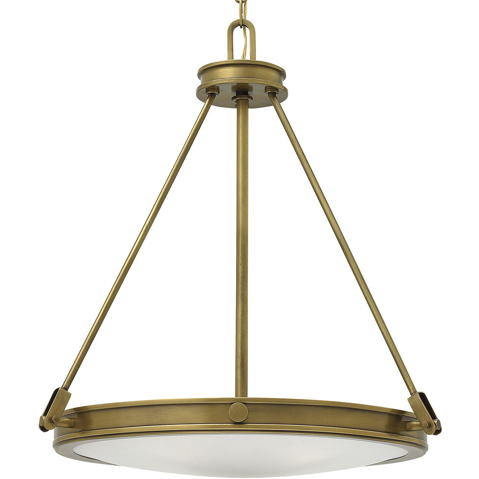 Collier 4 Light 21.5 inch Heritage Brass Indoor Foyer Pendant Ceiling Light