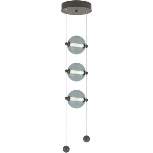 Abacus LED 8.8 inch Dark Smoke Pendant Ceiling Light in Cool Grey