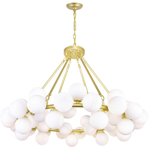Arya LED 39 inch Satin Gold Chandelier Ceiling Light