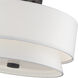 Fontana 3 Light 15 inch Bronze Semi-Flush Ceiling Light
