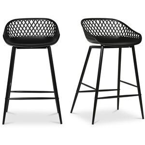 Piazza 34 inch Black Outdoor Counter Stool