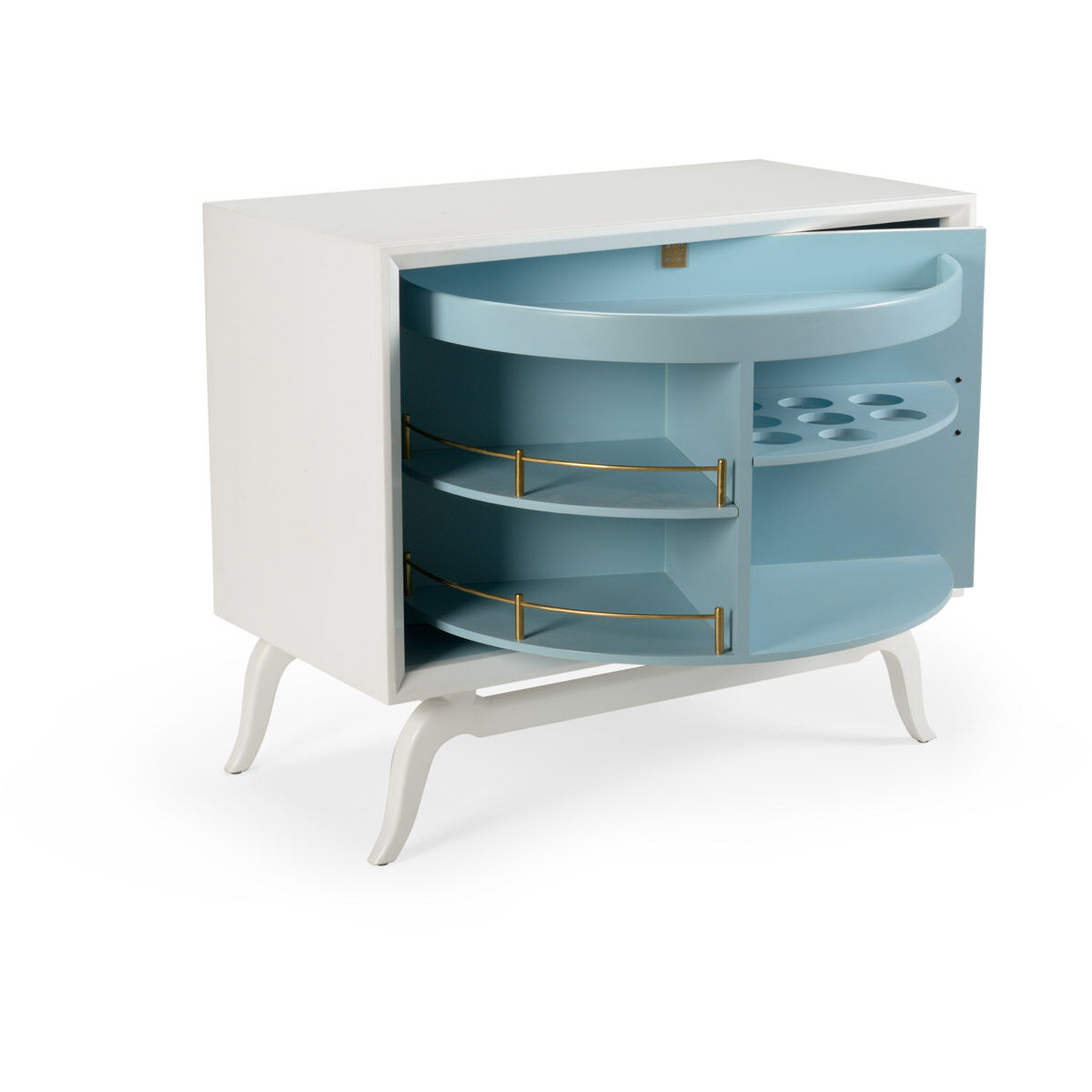 Wildwood White/Yarmouth Blue/Polished Cabinet