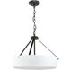 Lieon 3 Light 21 inch Antique Bronze Convertible Pendant Ceiling Light