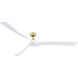 Wrap Custom Matte White 41.9 inch each Fan Blade in 84