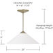 Gatsby 1 Light 22 inch Matte Brass Pendant Ceiling Light