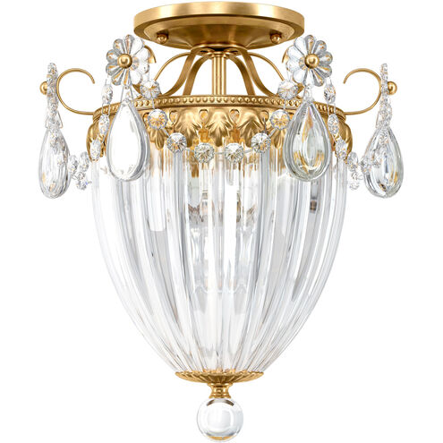 Bagatelle 3 Light 10.5 inch Etruscan Gold Semi-Flush Mount Ceiling Light in Heritage