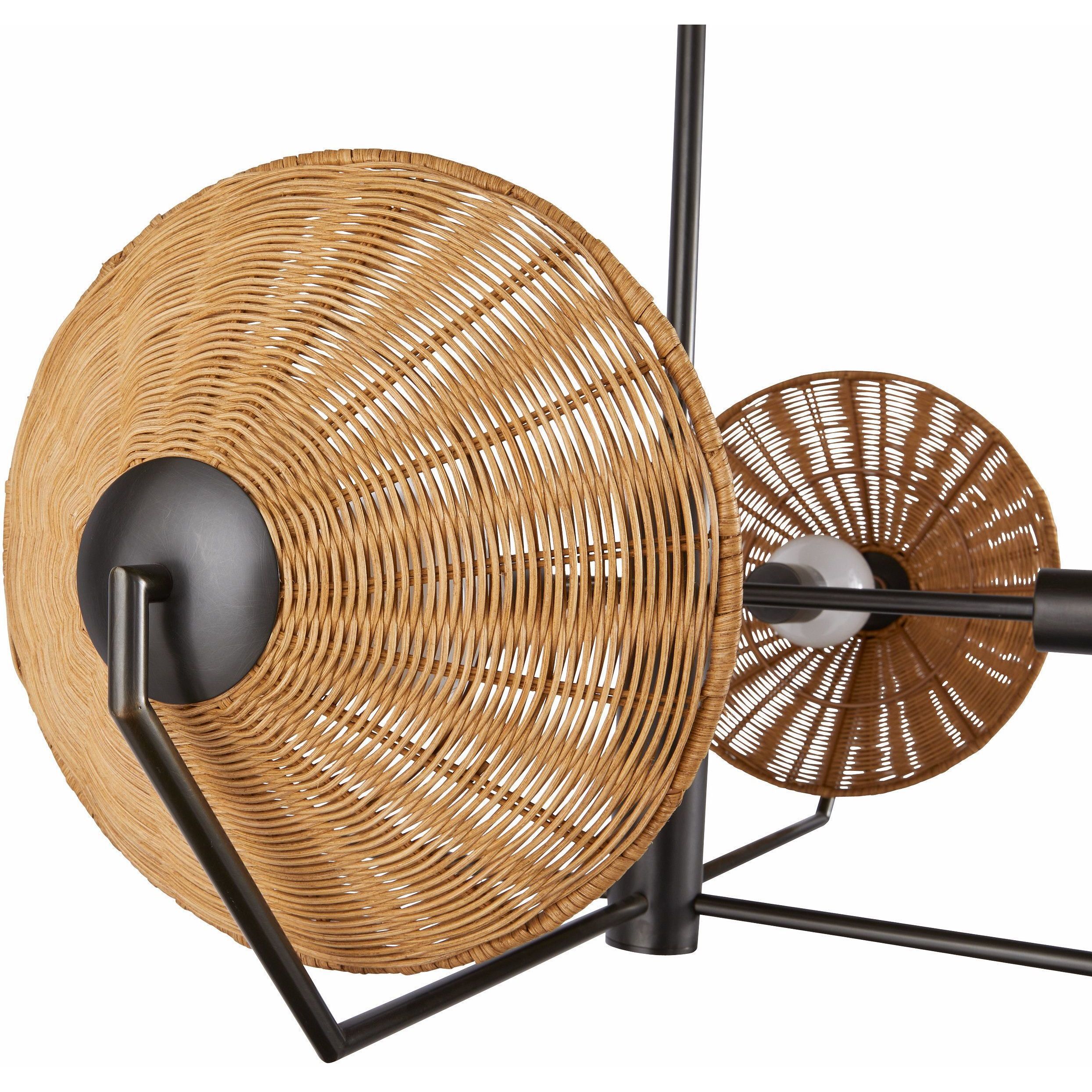 Coleman 4 Light 34 inch Natural Chandelier Ceiling Light