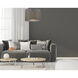 Arosia 1 Light 24 inch Chrome Pendant Ceiling Light in Gray Fabric