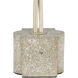 Paradiso 36.5 inch 25 watt Contemporary Silver Leaf and Contemporary Gold Leaf and Abalone Polished Concrete Table Lamp Portable Light