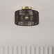 Acordia 1 Light 12 inch Antique Brass Semi Flush Mount Ceiling Light, Medium