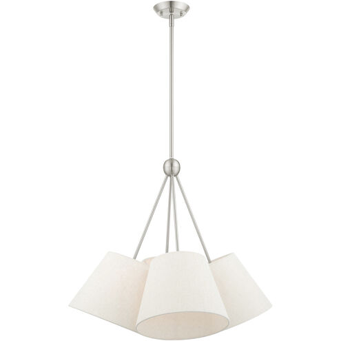 Prato 4 Light 25 inch Brushed Nickel Chandelier Ceiling Light