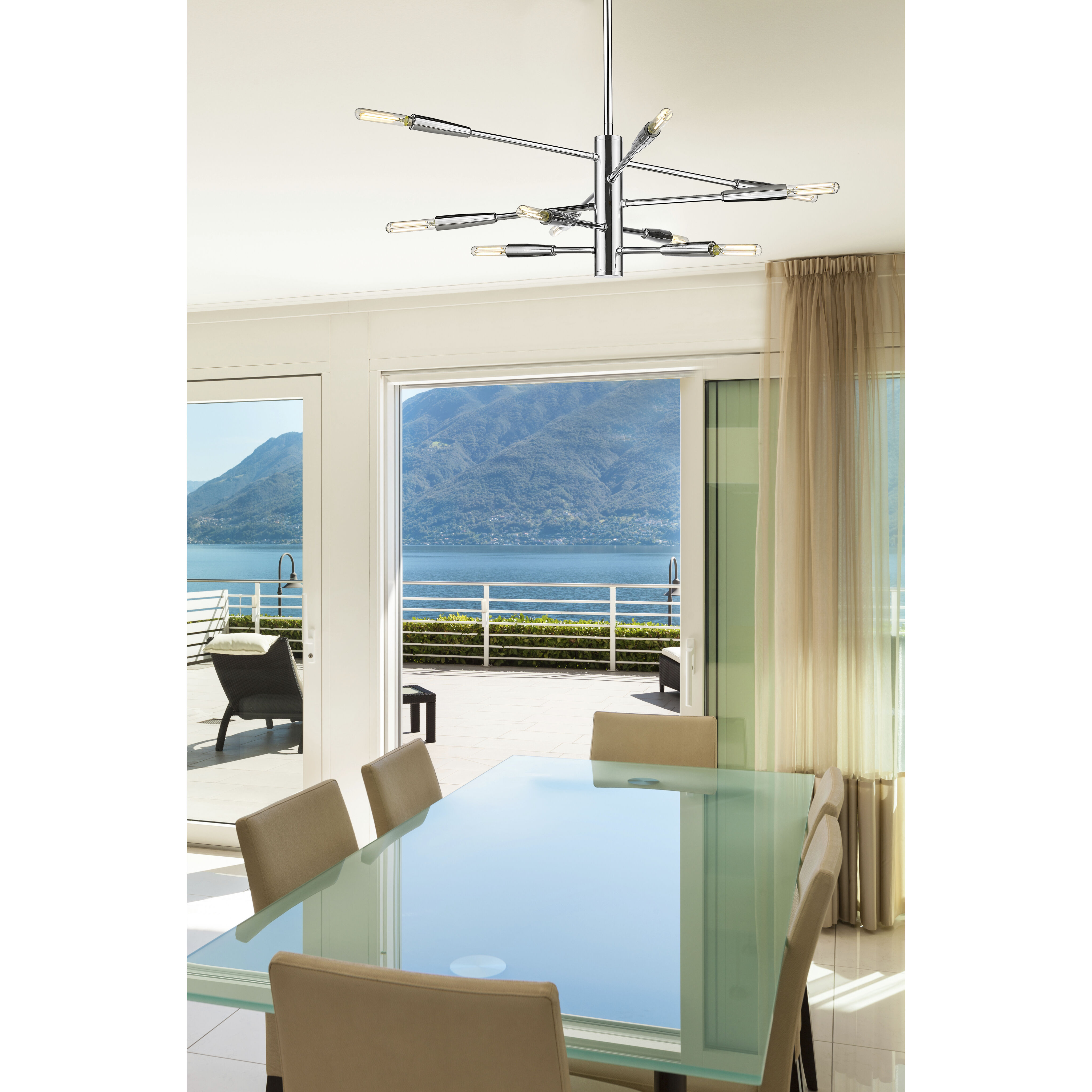 Ascension 10 Light 23.25 inch Chrome Chandelier Ceiling Light