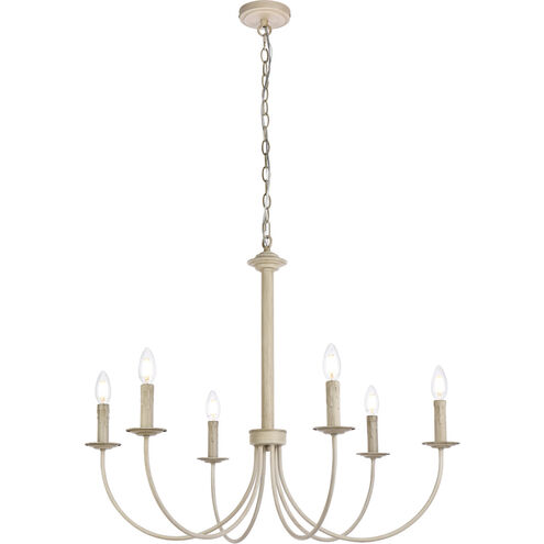 Brielle 6 Light 32 inch Weathered Dove Pendant Ceiling Light