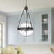 Alora Mood Harmony Pendant Ceiling Light in Matte Black, Clear Water Glass